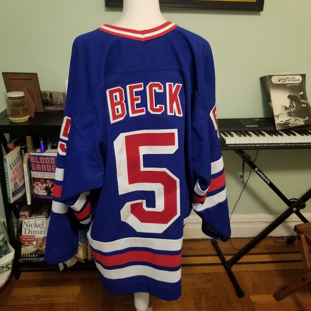 New York Rangers Barry Beck (#5)  jersey NWT Size XL